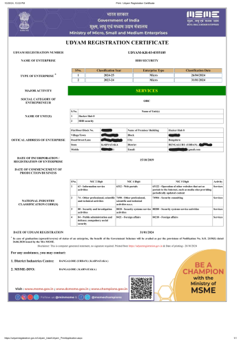 msme HH8 security